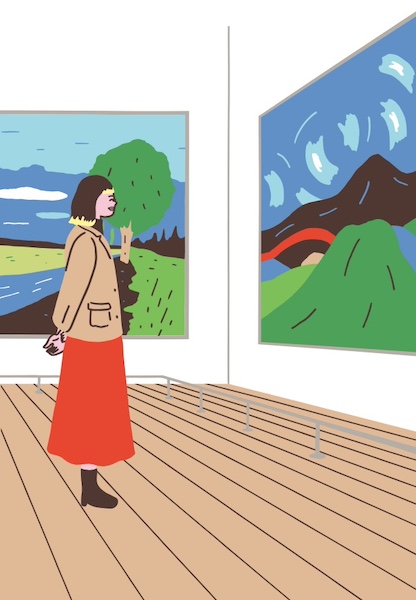美術館　イラスト