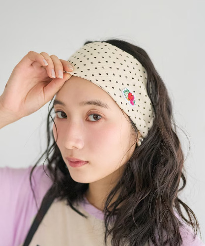 別注 ドットフライスヘアバンド