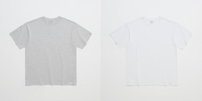 ボーイフレンドTグレーと白