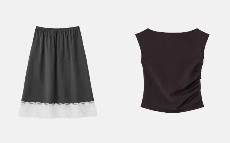「Morgan Lace Skirt」、「Jessica Tops」