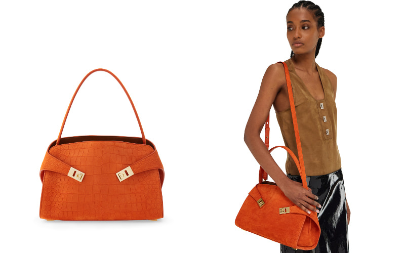 型押しハグバッグオレンジ