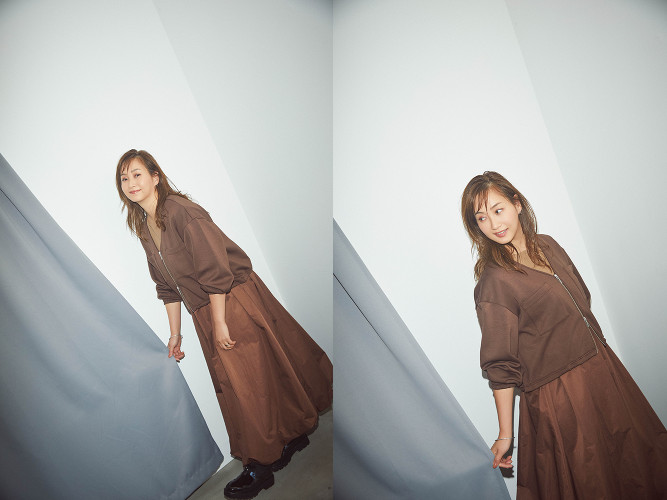 ボンディングカーディガンワンピースセット