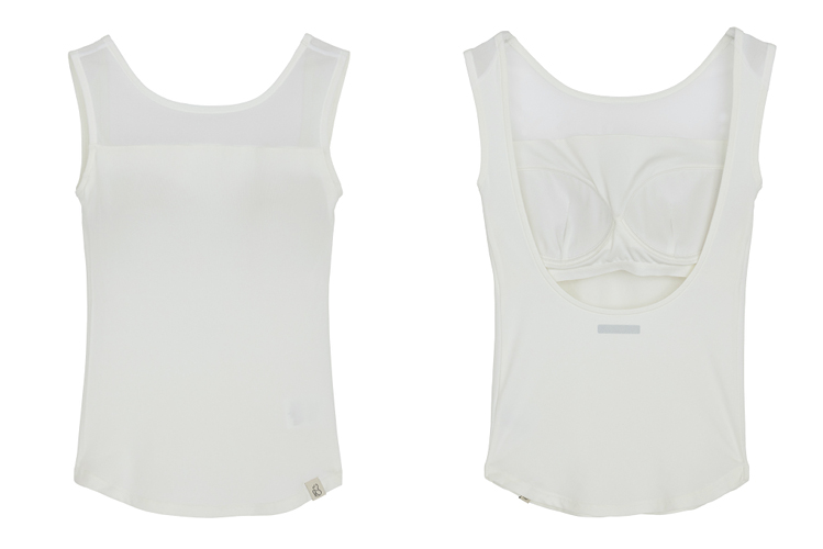 カップ付きノースリーブ白