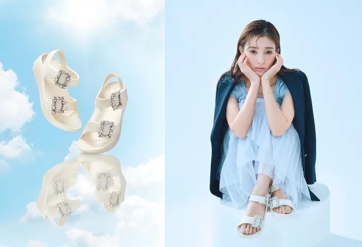 サンダル　アイボリー