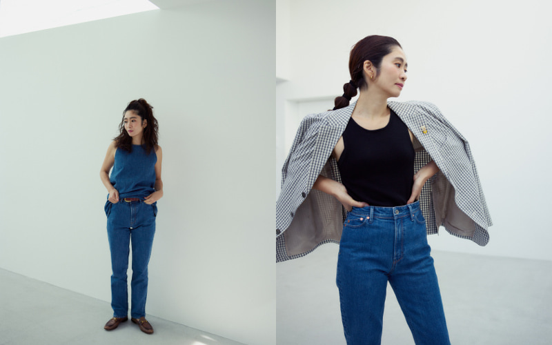 ライトブルー着用画像