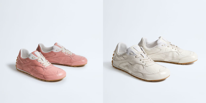 レザーのモデル　ピンク、白