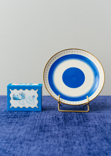 Blue Tea Time Set - Tigre & Plate