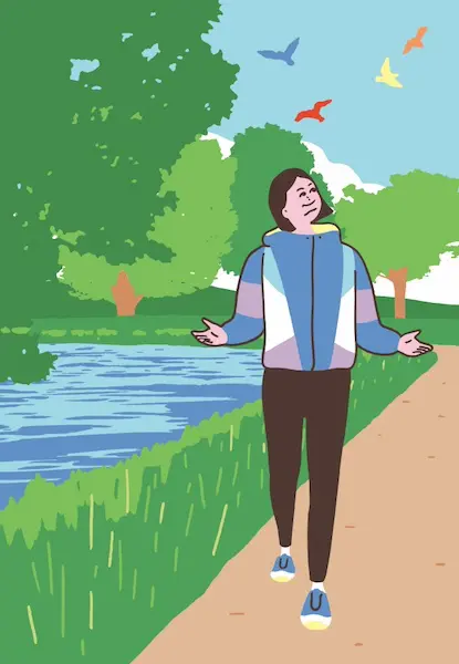 ウォーキング　イラスト