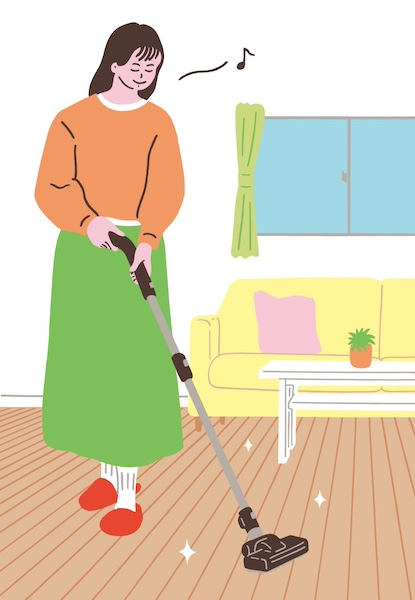 部屋を片づける　イラスト