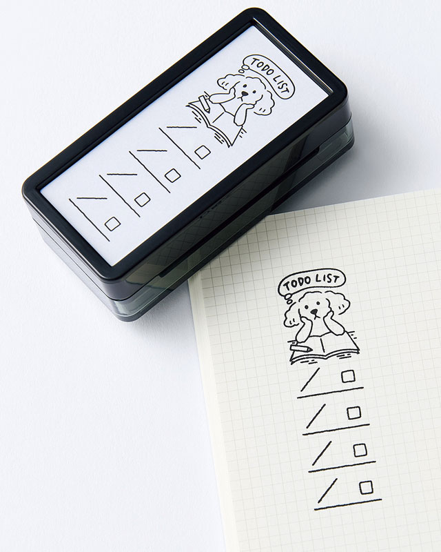 ミドリの「ペインタブルスタンプ 浸透印 ハーフ やることリスト柄」