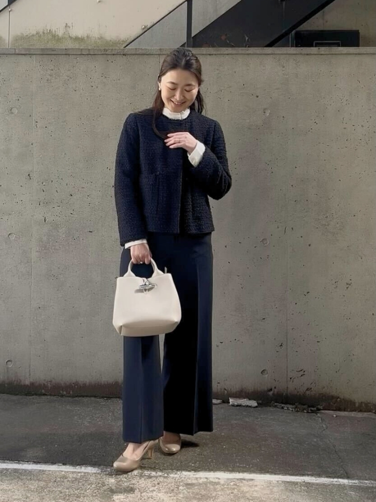 セレモニーコーデの菱沼さんの写真