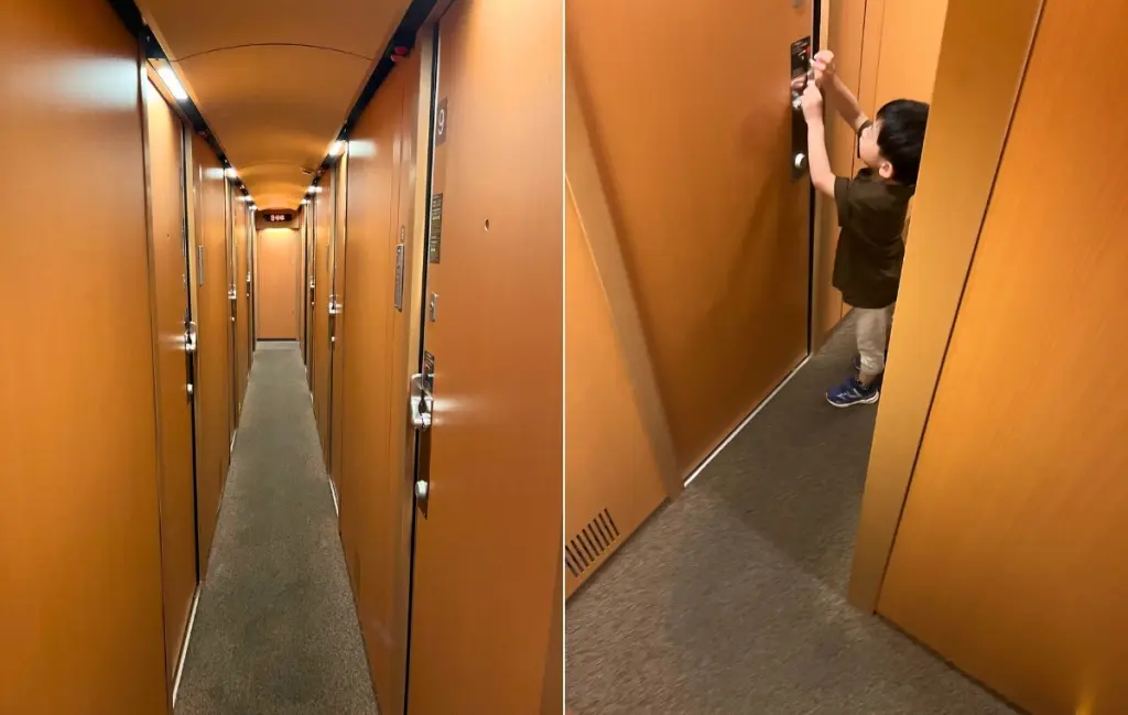 車内の写真とドアを開けようとする息子さんの写真