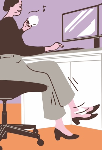 貧乏ゆすり　イラスト