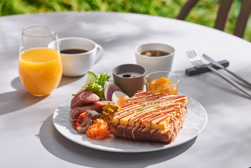 クロックムッシュプレートの朝食プレート