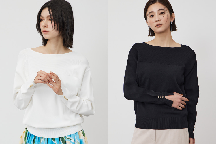 UVカットレーヨンブレンドドルマンスリーブセーター