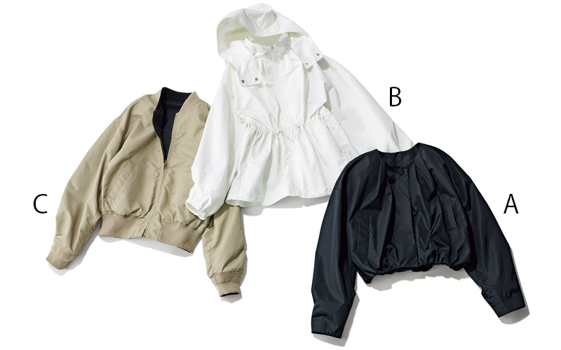 シャカシャカ素材ブルゾン