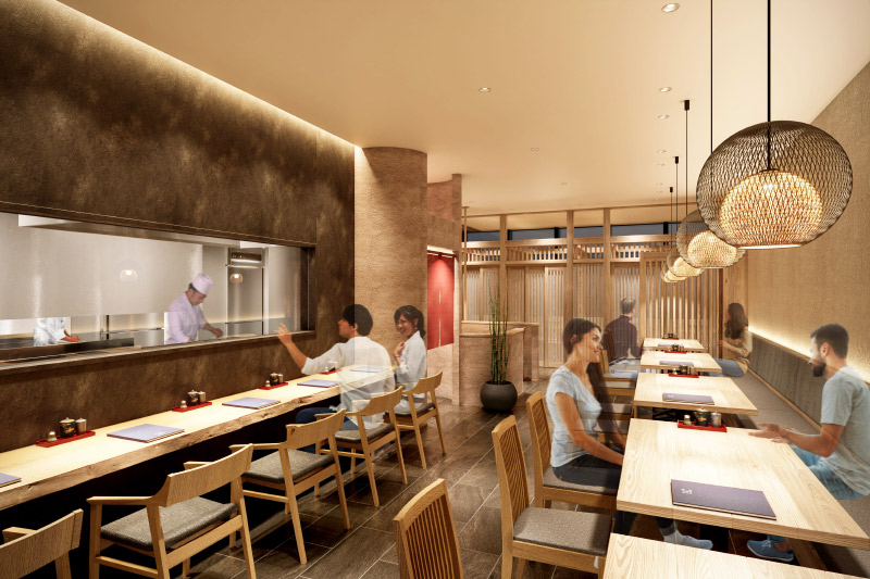 東京ワールドゲート赤坂内「うなぎ四代目菊川」内観イメージ