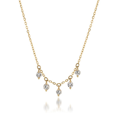 K10YGホワイトサファイアネックレス￥71,500 