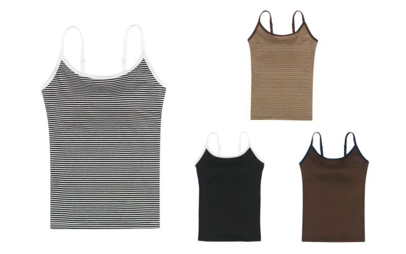 カップインハーフミラノ2wayキャミソール