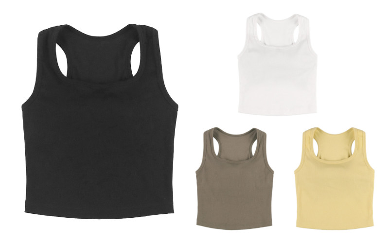 カップインクロップドタンクトップ