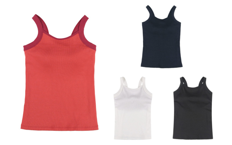 カップインラウンドネックタンクトップ