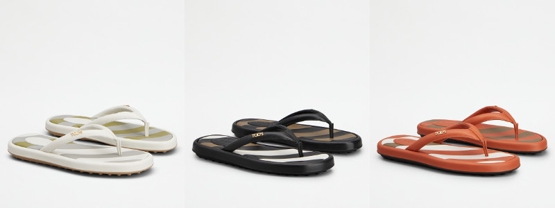 サンダル ホワイト、ブラック、レッド