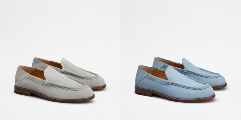 ローファー グレー、ブルー