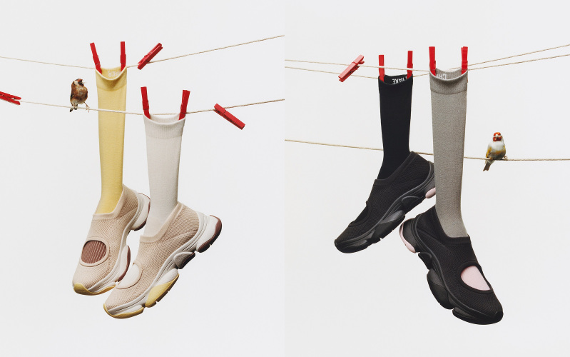 ソックス　ベージュ、ブラック