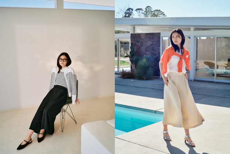 「スウィングイージーパンツ」着用画像