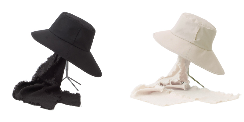 完全遮光100％ スカーフ付きハット商品