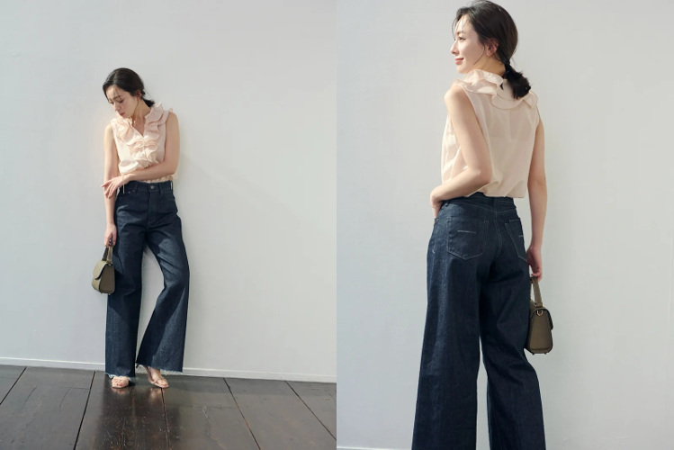 LYDIAインディゴブルー　フロント、バック