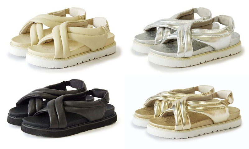 クロスベルトパファーサンダル