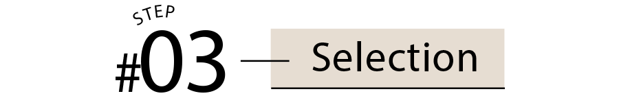 STEP#03 Selection