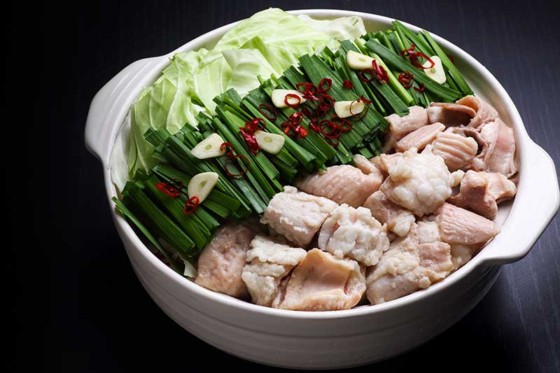 火にかける前のもつ鍋