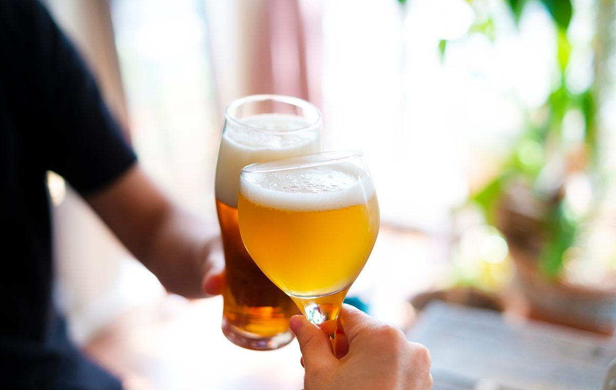 ビールで乾杯