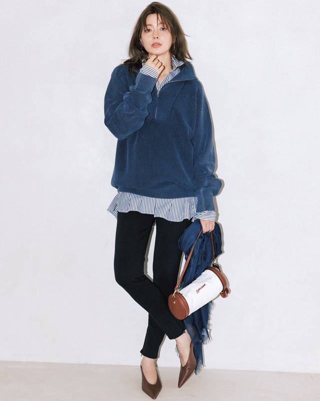 ネイビーコーデ