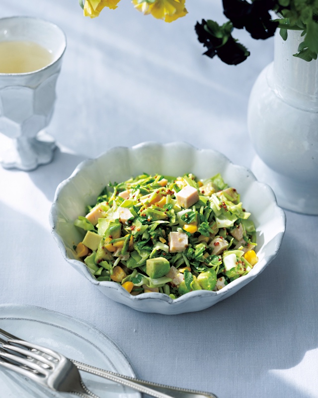 春キャベツとサラダチキンのチョップドサラダ