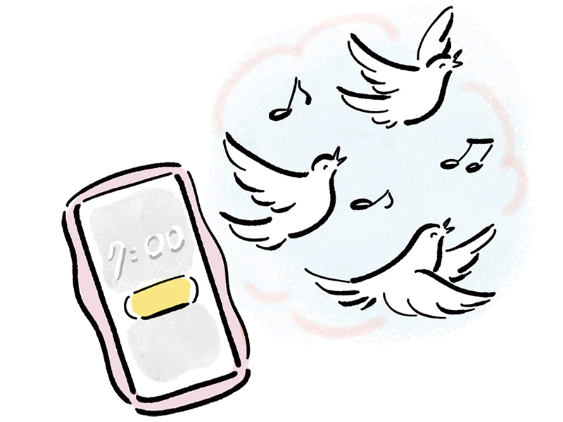 鳥のさえずり　イラスト