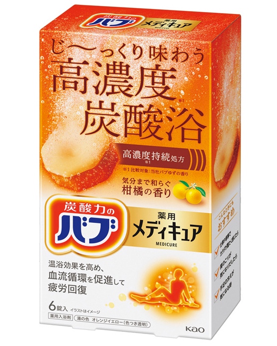 花王 バブ メディキュア 柑橘の香り 6錠 ￥715（編集部調べ）