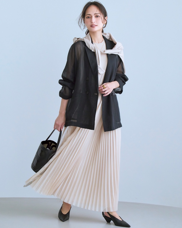 アンサンブルニットコーデ