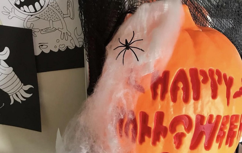 ハロウィンの飾り付け