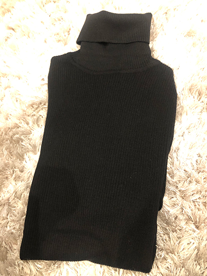無印良品,リブ編みタートルネックセーター