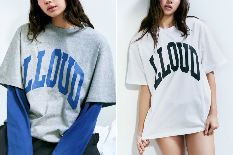 Tシャツ2点の着用写真