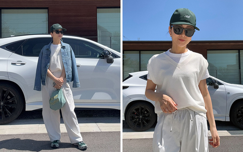 オールホワイトコーデ