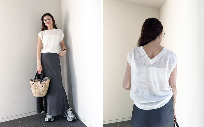 ロングスカートコーデ