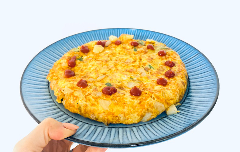 栄養満点の即席スペインオムレツ