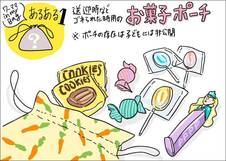ワーママ あるある バッグの中身 