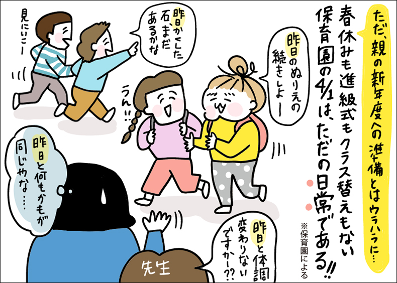 ワーママ あるある 年度末 保育園