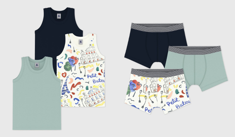 タンクトップ 3枚組¥7,700~8,250
トランクス 3枚組¥6,050~6,600