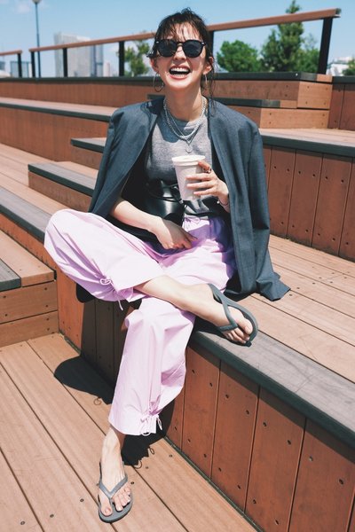 【6/7のコーデ】休日は旬のひとクセディテールに挑戦♡ まずはパンツで取り入れて